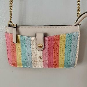 NWOT Nanette Lepore Playful Pastel Striped Cross Body Purse